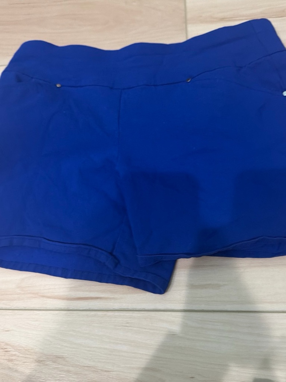 INC International Concepts Royal Blue High-Waist Knit Shorts
